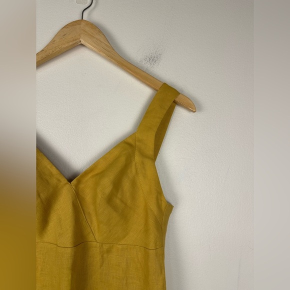 Reformation Yellow Allira Linen Tank Midi Dress Women’s Sz 6 - Picture 6 of 10